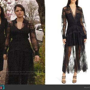 Self Portrait Black Lace Dress UK 14 US 10